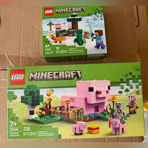 Lego Minecraft 2 set combo- new
